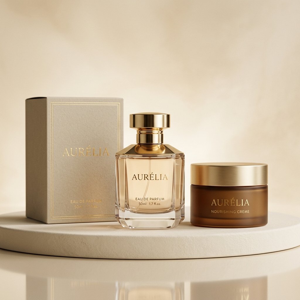 Luxury cosmetic bottle mockup